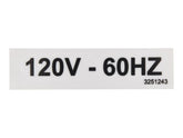 3251243 Nameplate, 120V-60Hz | JLG